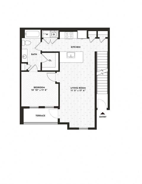 a floor plan of a home with a rectangular floor plan